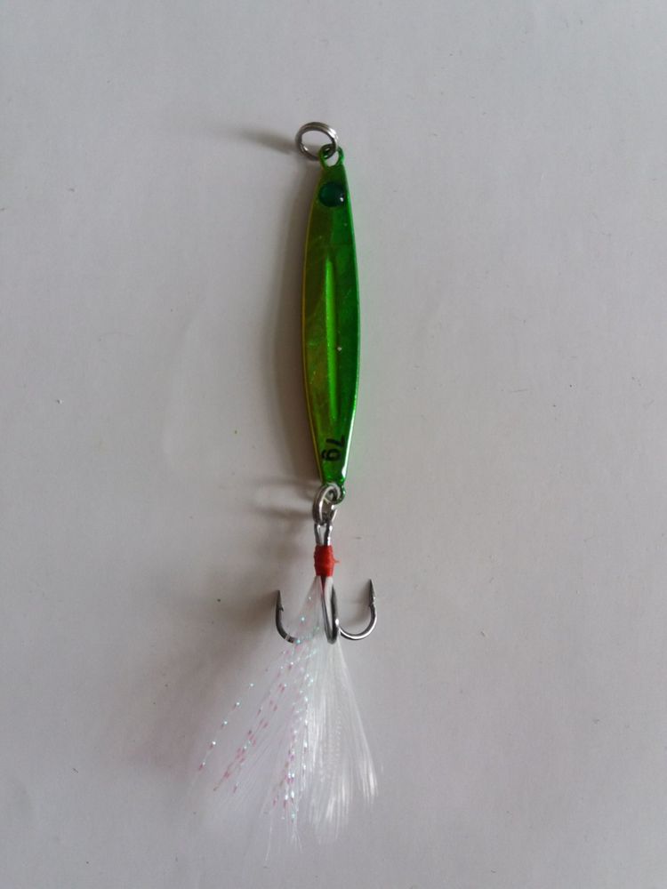 Pilker 7 Grams with Treble Hook and Goat's Beard Colour GREEN