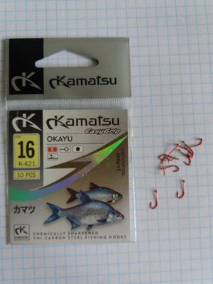 KAMATSU Haken Nr. 16 K-421 Farbe ROT - 1 Packung mit 10 St&uuml;ck