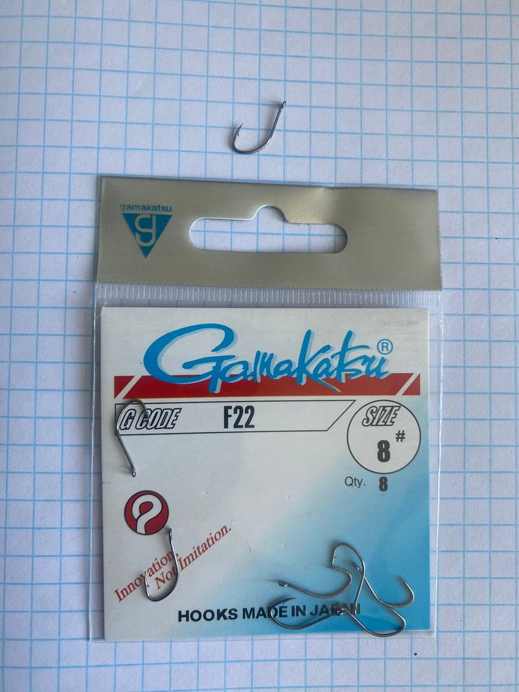 GAMAKATSU Haken F22 Nr. 8 - 1 Packung mit 8 Stück