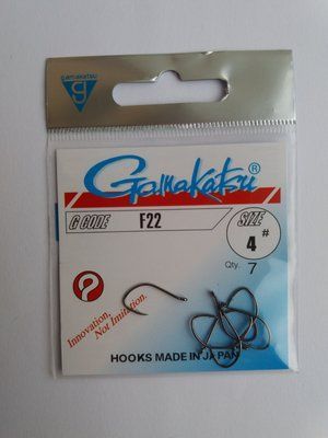GAMAKATSU Hooks F22 No. 4 - 1 package of 7 pieces