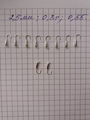 Geriffelte Banane Tungsten Eisangelk&ouml;der 2,5 mm 0,3 Gramm SILBER Farbe