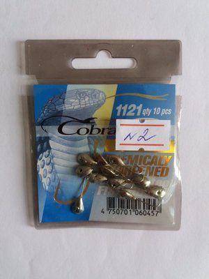 Lead Ice Fishing Lure "COBRA" No. 2 - 1 package of 10 pieces