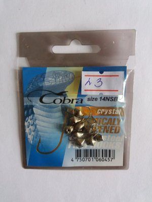 Lead Ice Fishing Lure "COBRA" No. 3 - 1 package of 10 pieces